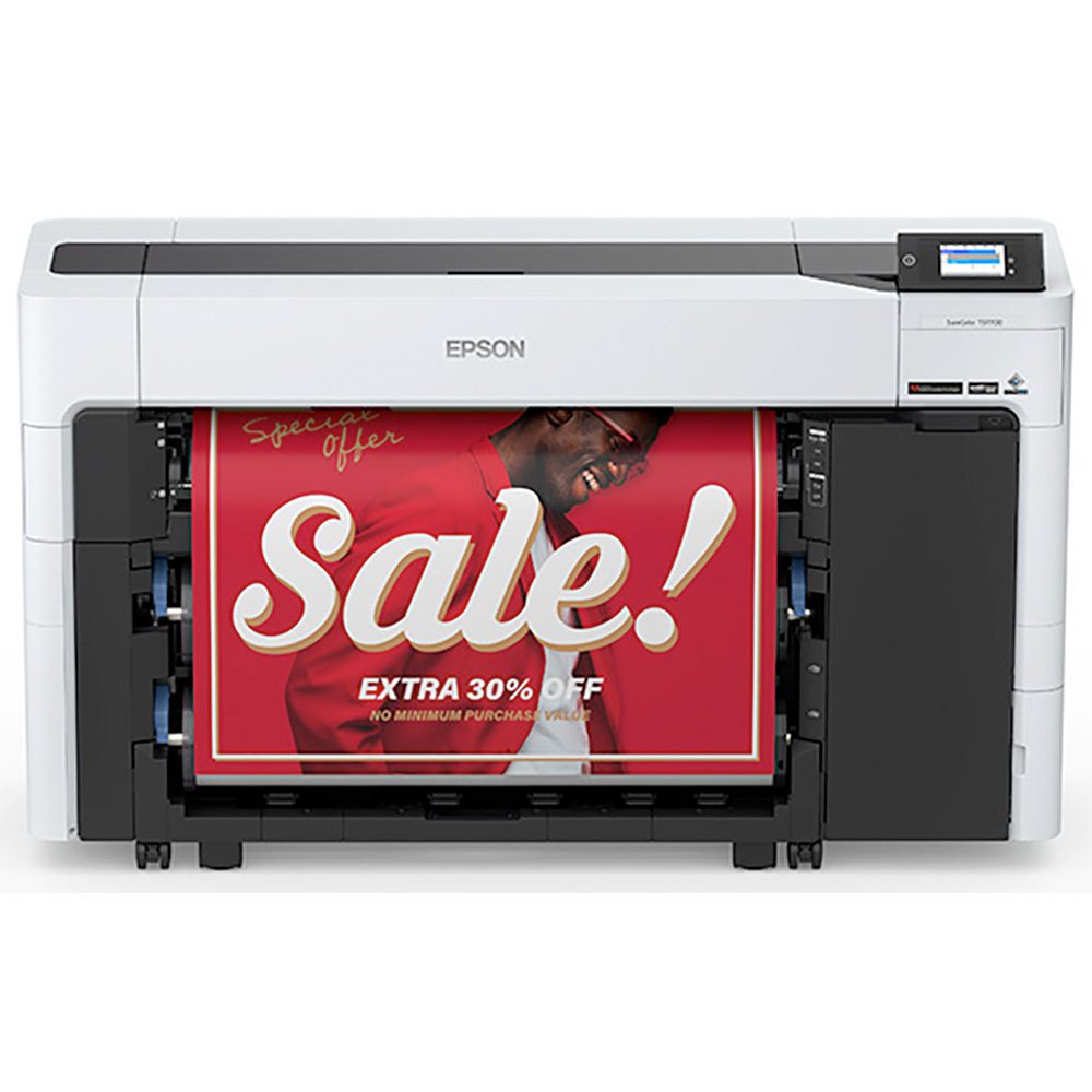 epson surecolor t5770dr 36 inch dual roll cad technical printer front facing