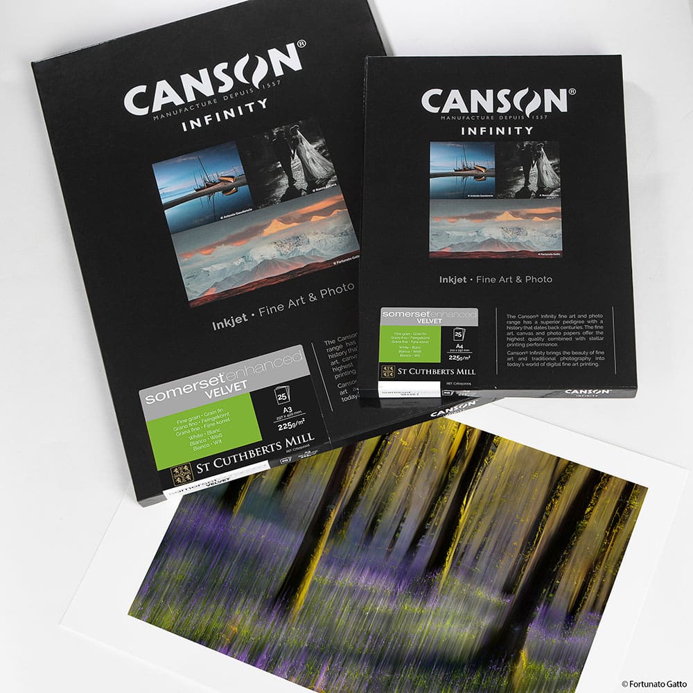 Somerset Enhanced Velvet cotton inkjet paper box (Canson Infinity)