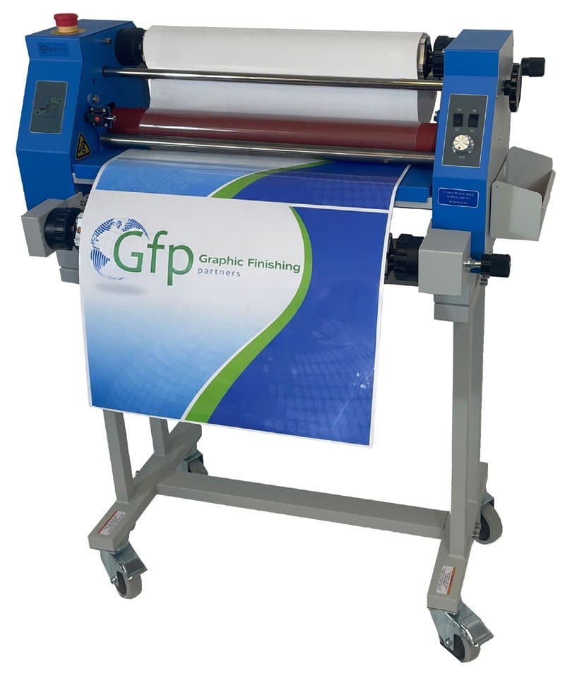 Gfp 220C 20 inch compact cold laminator shown on optional 220-123 stand