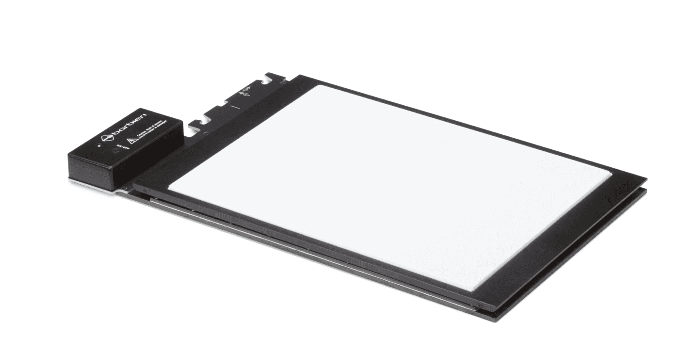 Barbieri C5H80 electrostatic textile sample holder with frame, included in the C5A00-B3 bundle