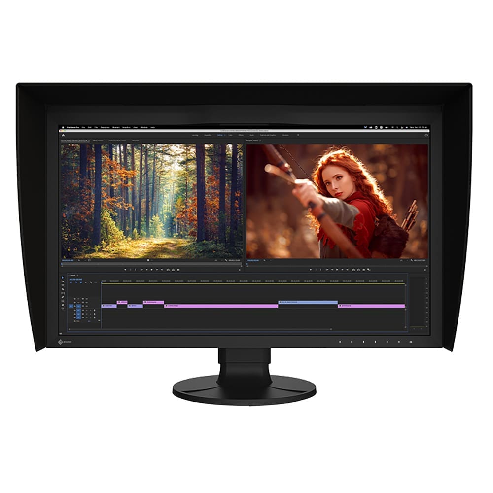 Eizo ColorEdge CG2700X 27-inch 4K monitor with light-shielding hood