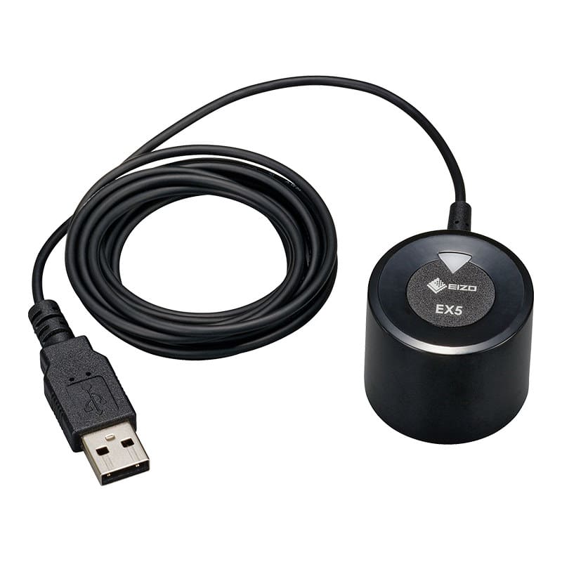 Eizo EX5 external calibration sensor with USB cable used to calibrate ColorEdge CS monitors
