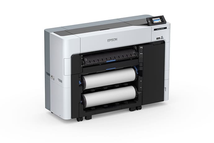 Epson SureColor P6570DE 24-inch dual-roll production printer, right angle view