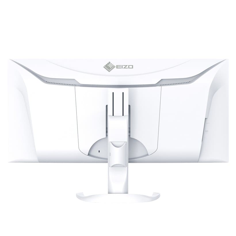 Eizo FlexScan EV3450XC 34.1" Curved Ultrawide Monitor, rear view in white