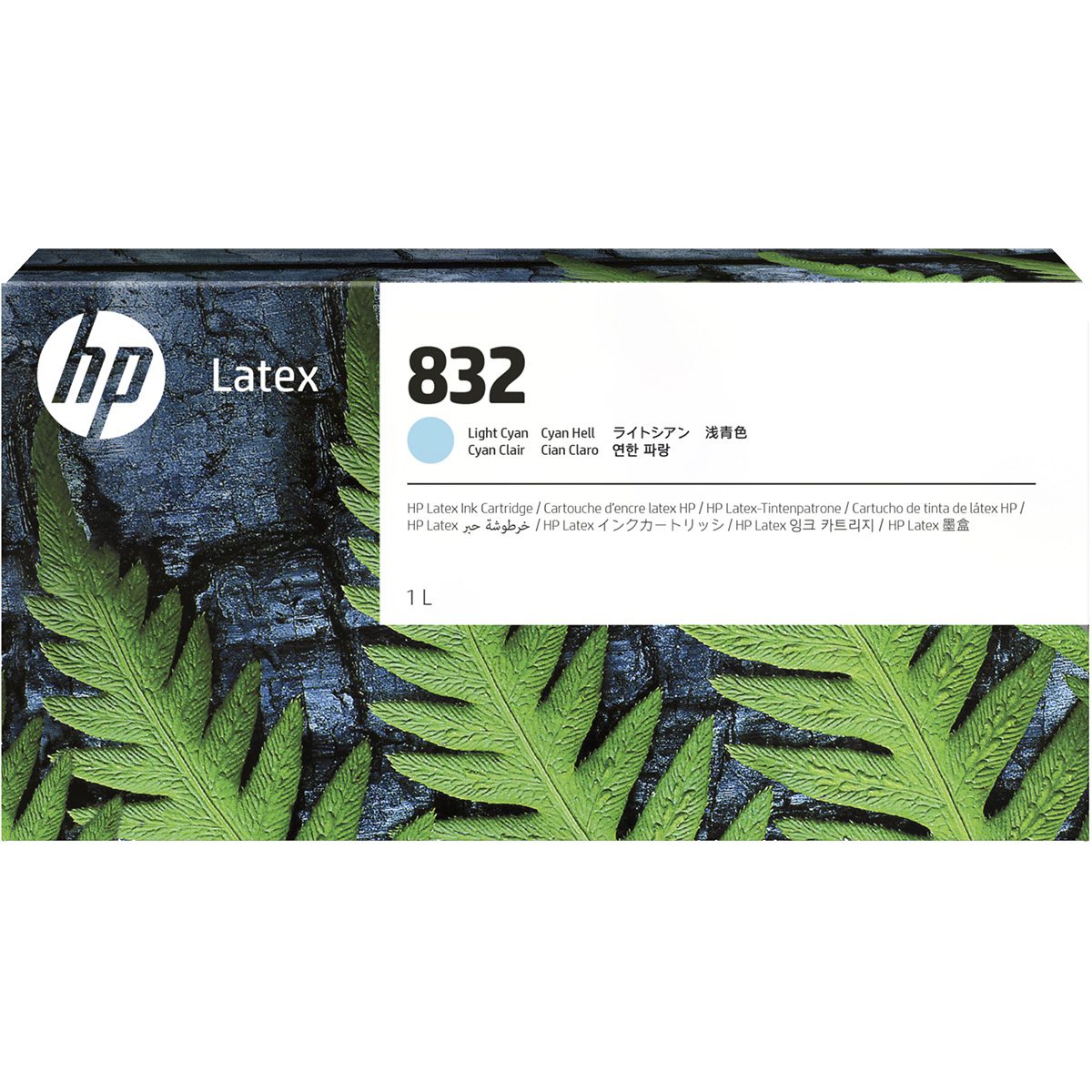 HP 832 1-liter Light Cyan Latex Ink Cartridge