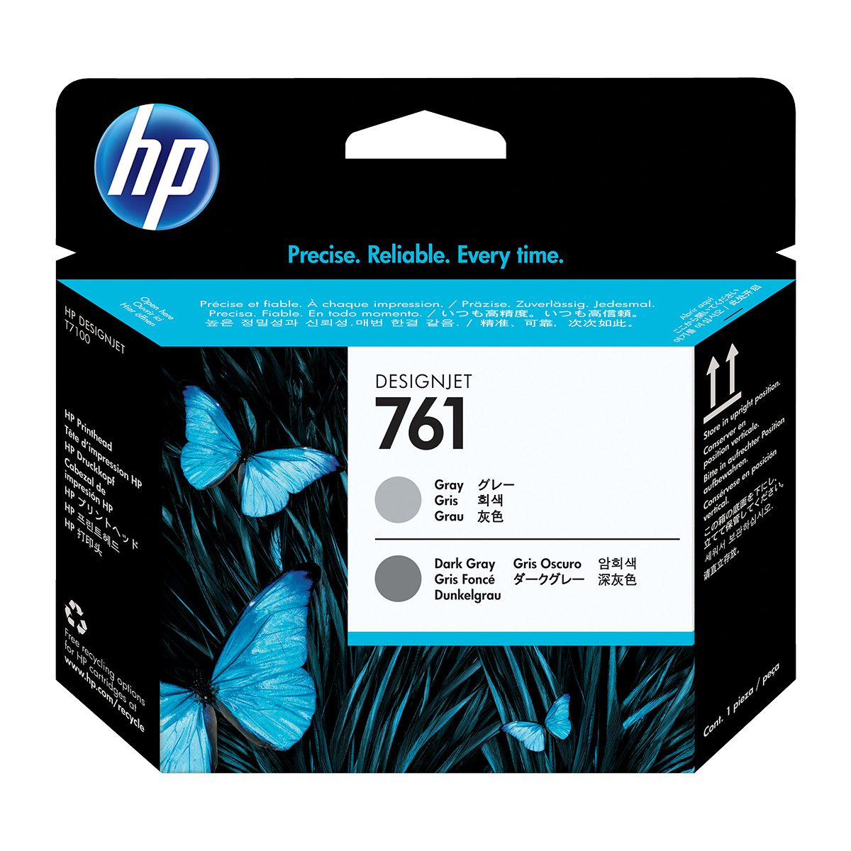 HP 761, (CH647A) Dark Gray/Gray Printhead