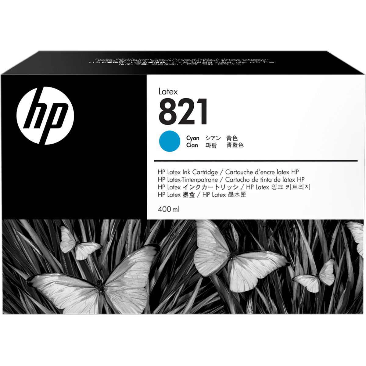 HP 821 400 ml Cyan Latex Ink Cartridge