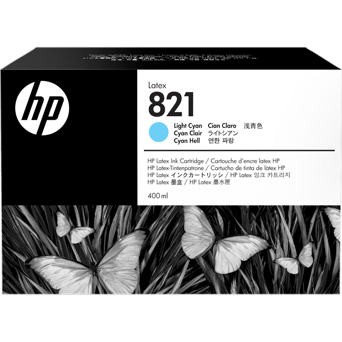 HP 821 400 ml Light Cyan Latex Ink Cartridge