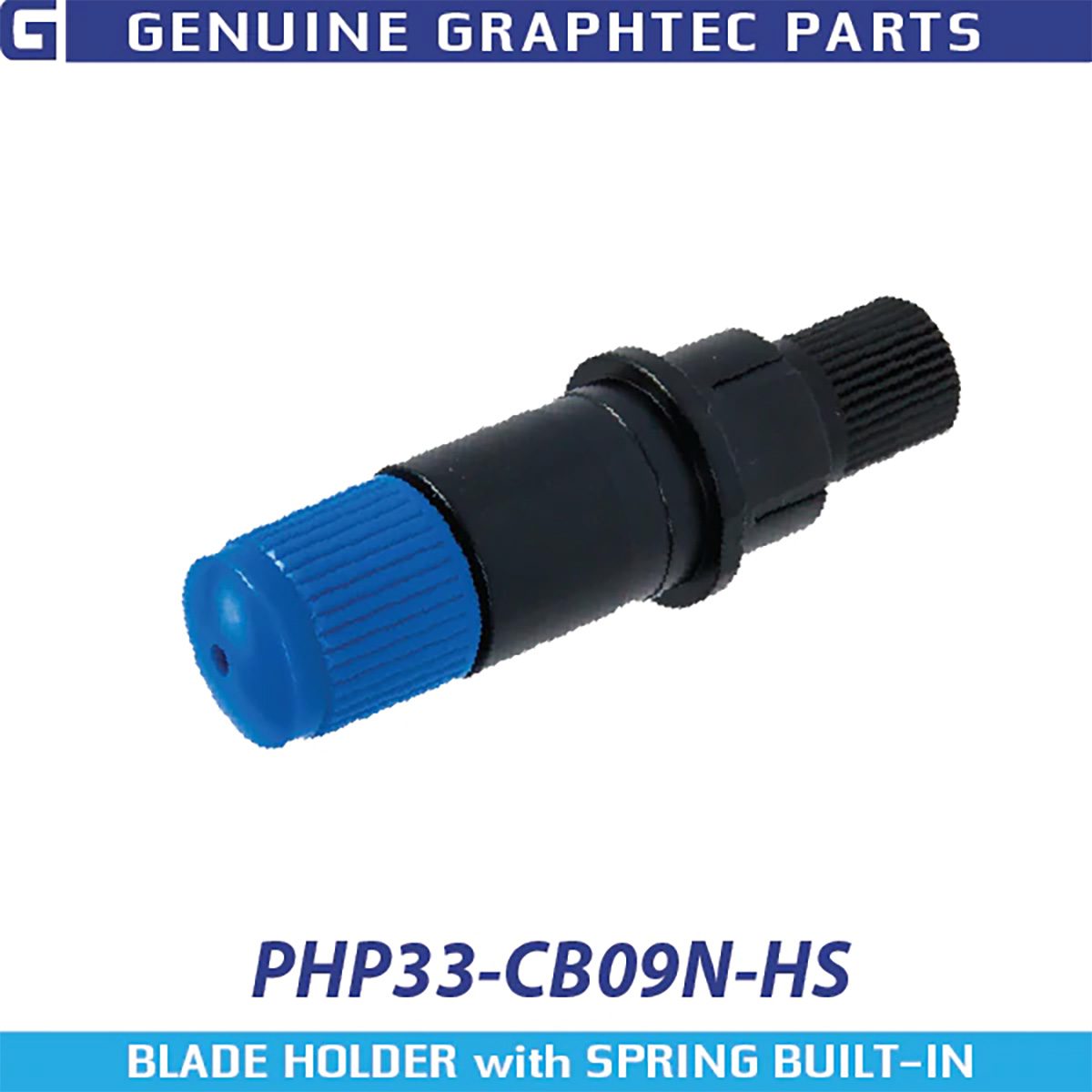 Graphtec PHP33-CB09N-HS Blade Holder, 0.9 mm (blue top, black ABS tip)