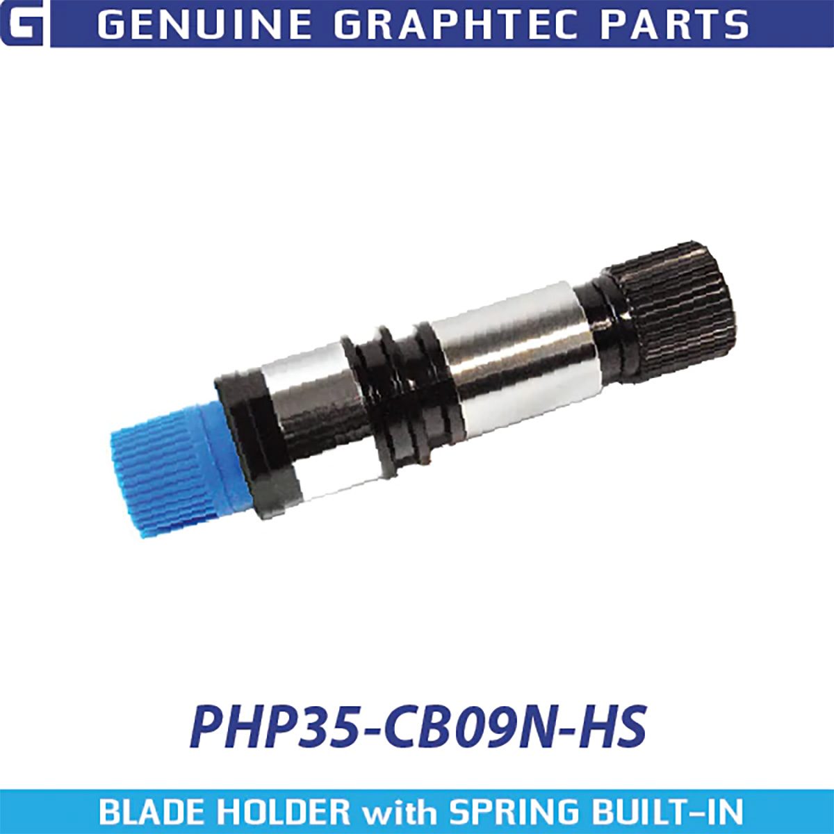 Graphtec PHP35-CB09N-HS Blade Holder, 0.9 mm (blue top, black brass tip)