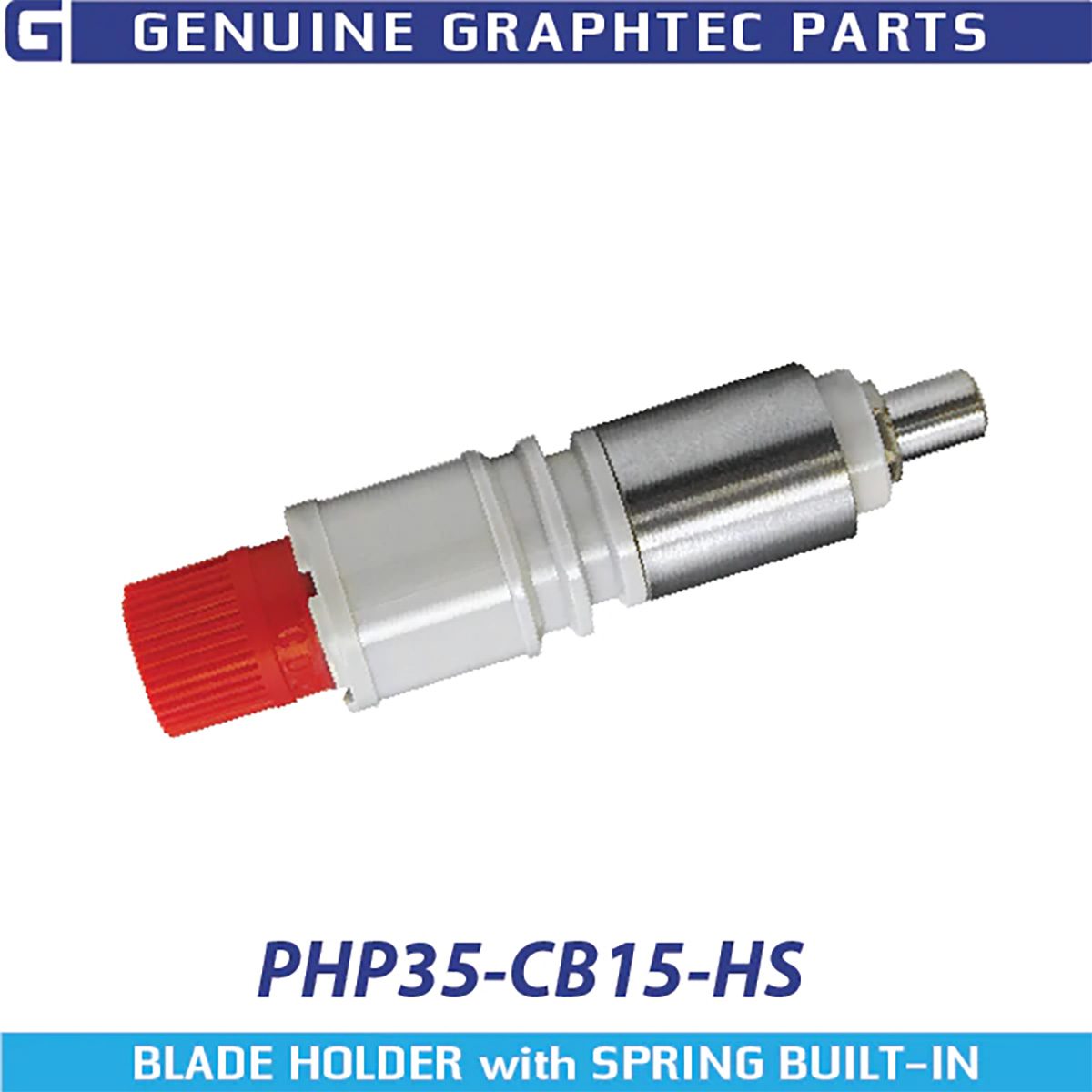 Graphtec PHP35-CB15-HS Blade Holder, 1.5 mm (red top, black brass tip)