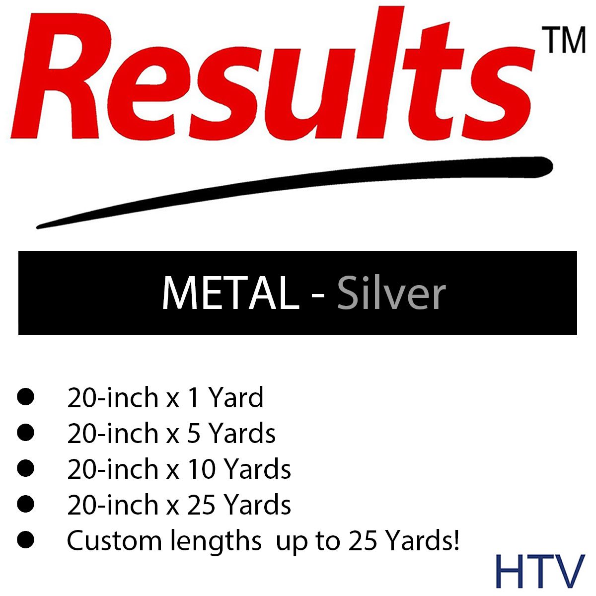 Results Metal Silver 20" x 1 YD - Custom Roll Priced Per Yard
